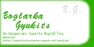 boglarka gyukits business card